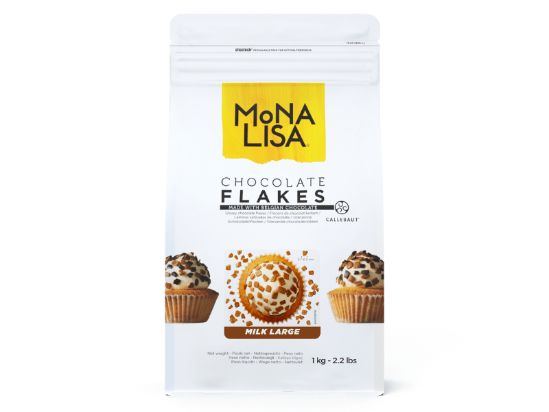 Flakes Mona Lisa Callebaut Chocolate ao Leite 9mm 1kg