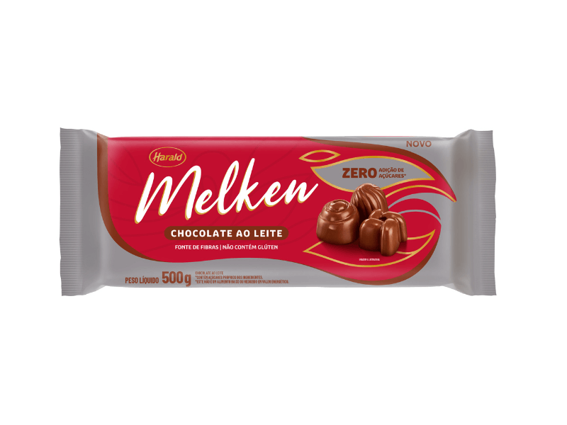 Chocolate Harald Melken ao Leite Zero Açúcares 500g