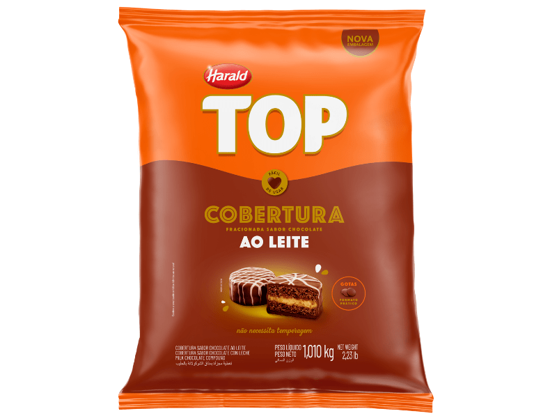 Cobertura Harald Top Gotas Chocolate ao Leite 1,010kg