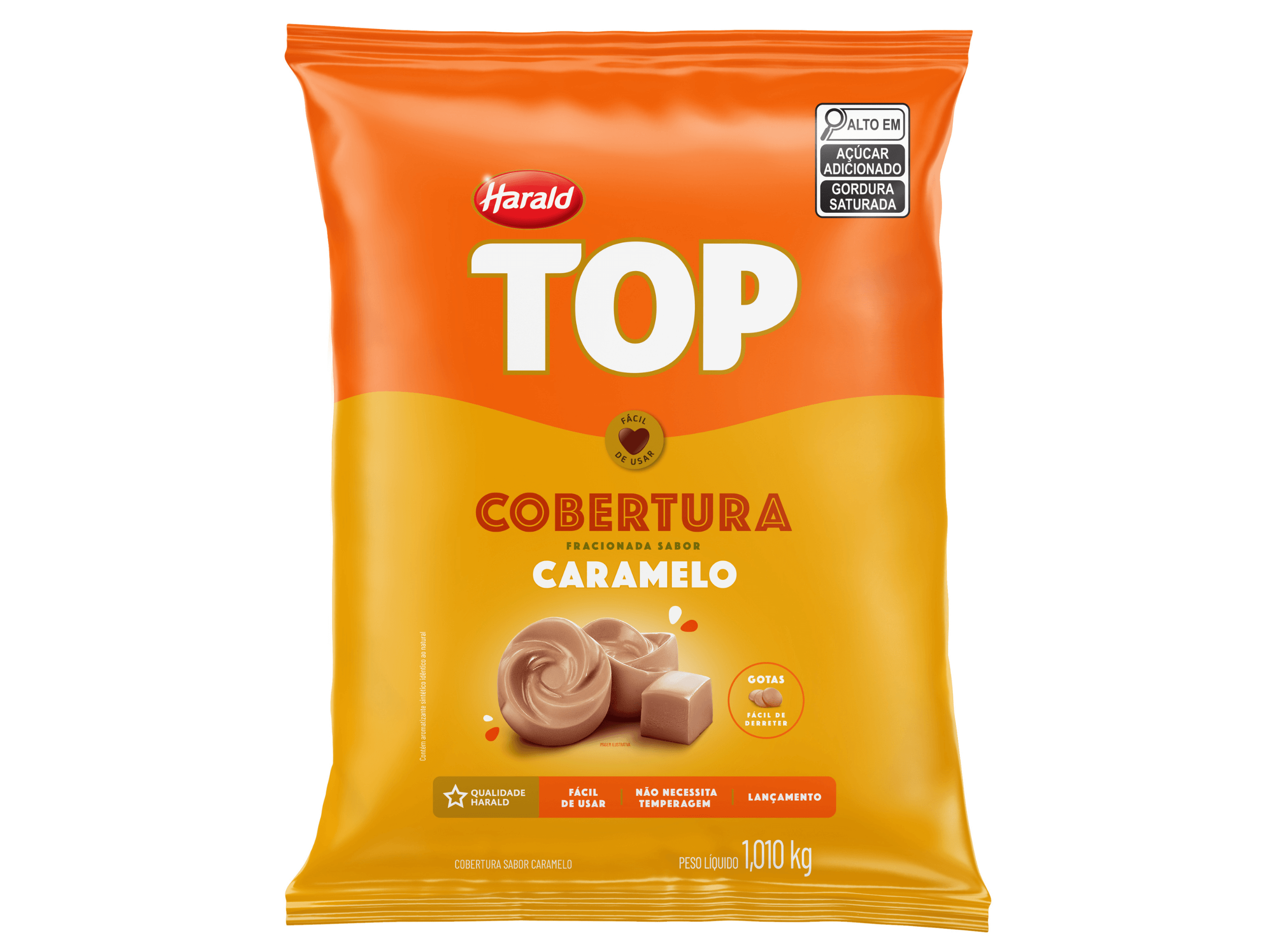 Cobertura Harald Top Gotas Caramelo 1,010kg