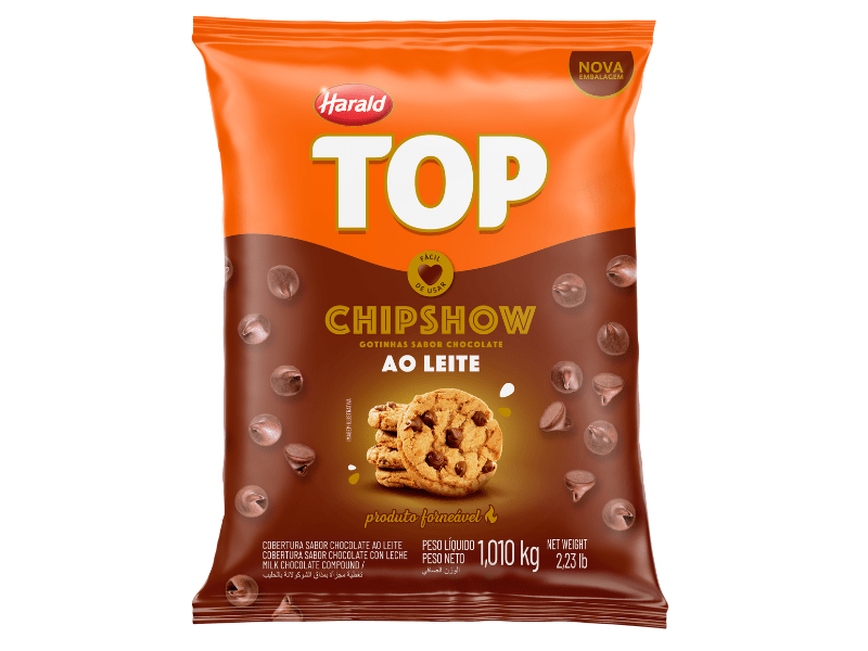 Cobertura Harald Top Gotas Chipshow Chocolate ao Leite 1,010kg