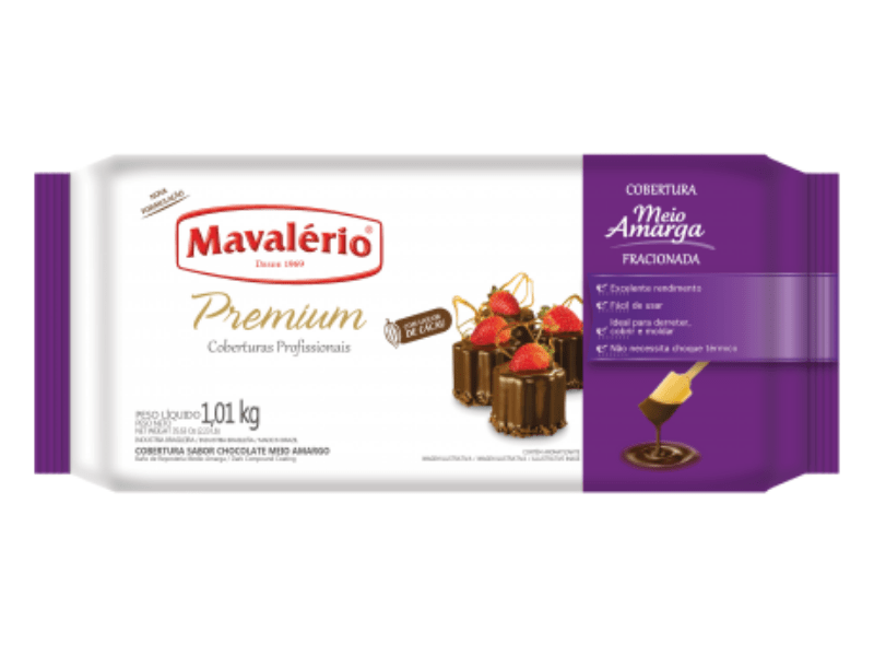 Cobertura Mavalério Premium Chocolate Meio Amargo 1,01kg