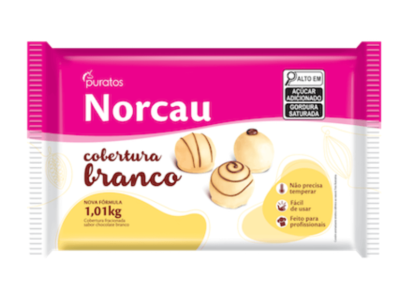 Cobertura Norcau Puratos Chocolate Branco 1,01kg