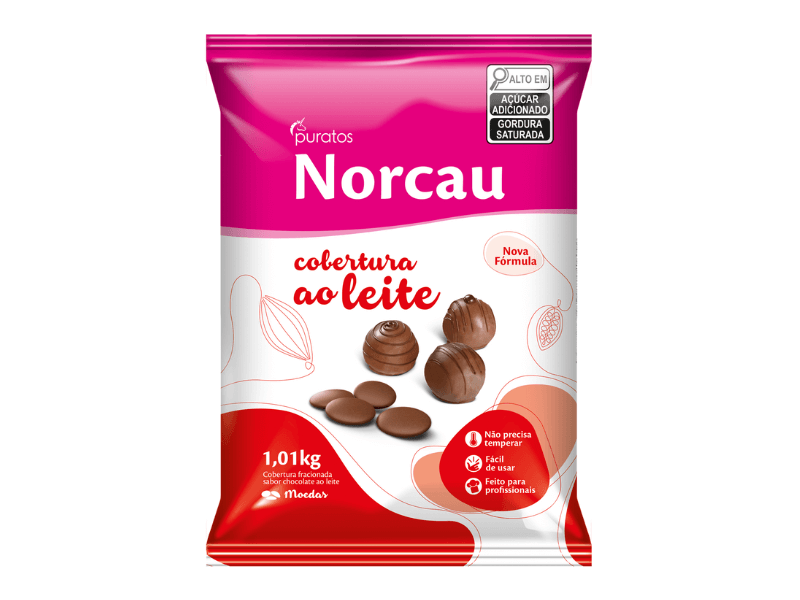 Cobertura Norcau Gotas Chocolate ao Leite 1,01kg