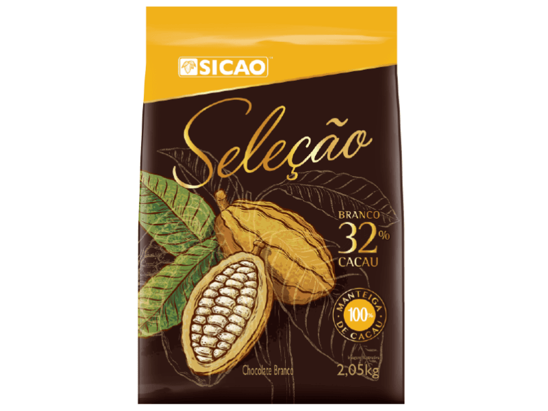 Chocolate Sicao Seleção Gotas Branco 32% 2,05kg