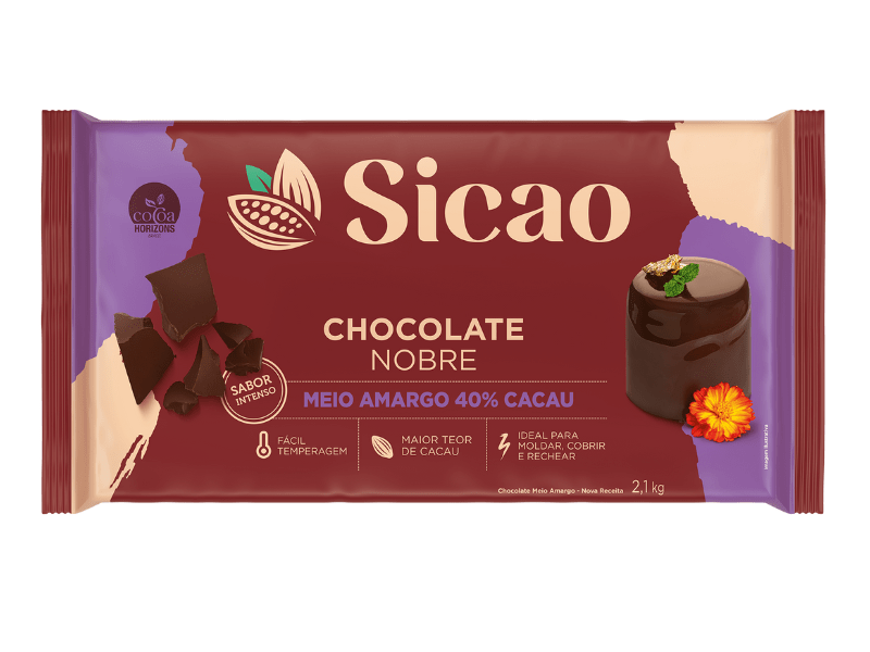 Chocolate Sicao Nobre Meio Amargo 40% 2,1kg