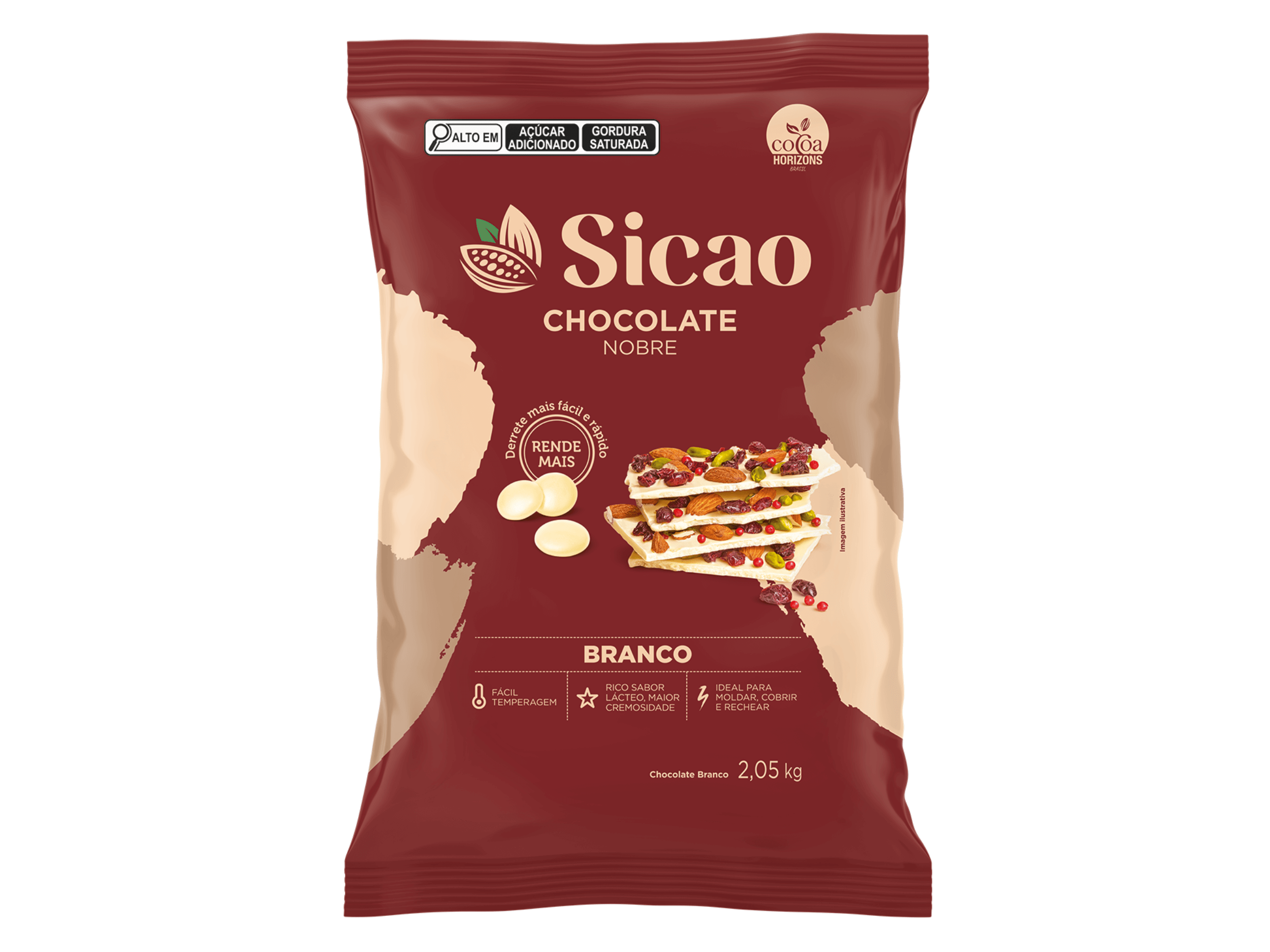 Chocolate Sicao Nobre Gotas Branco 2,05kg