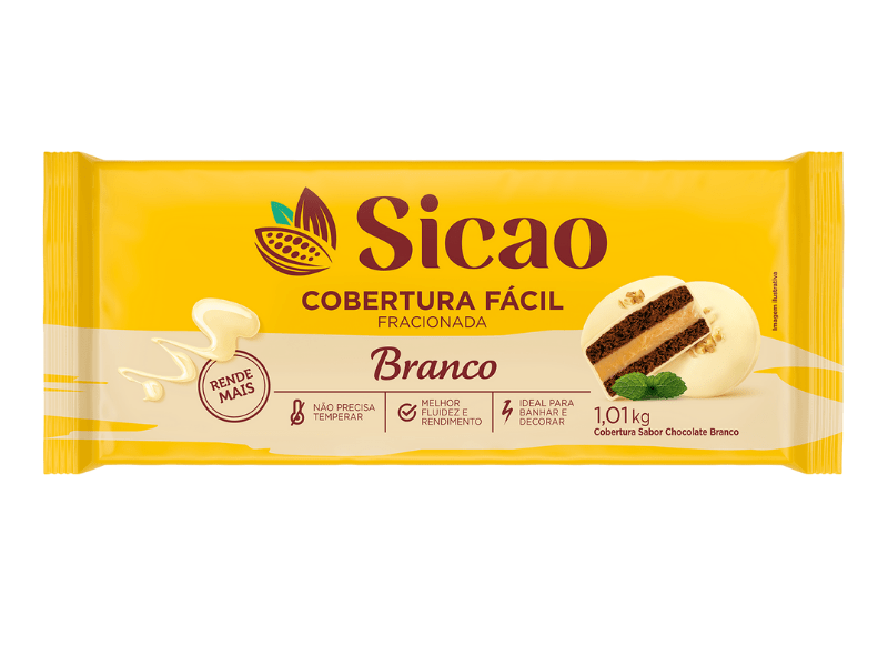 Cobertura Sicao Fácil Chocolate Branco 1,01kg
