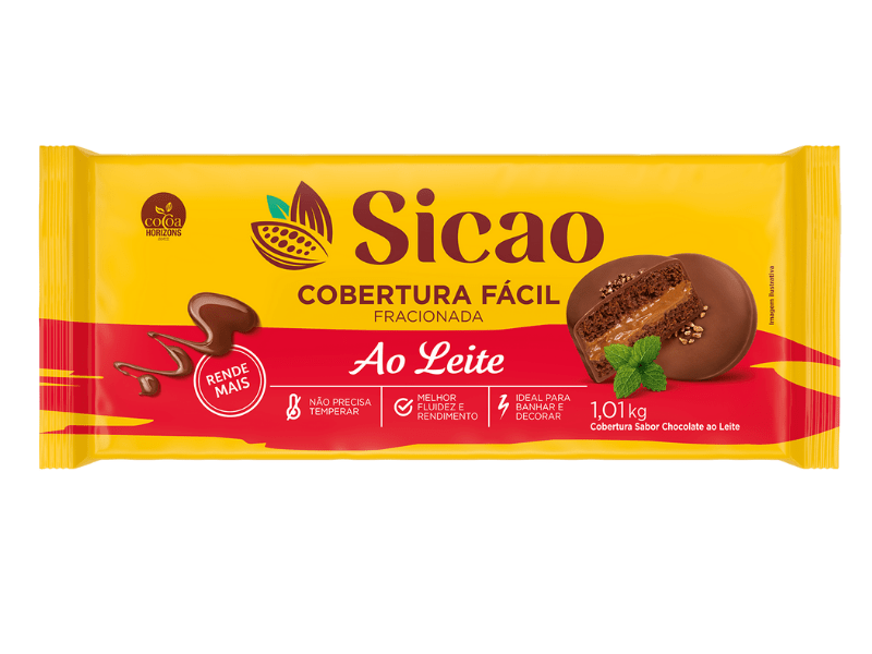Cobertura Sicao Fácil Chocolate ao Leite 1,01kg