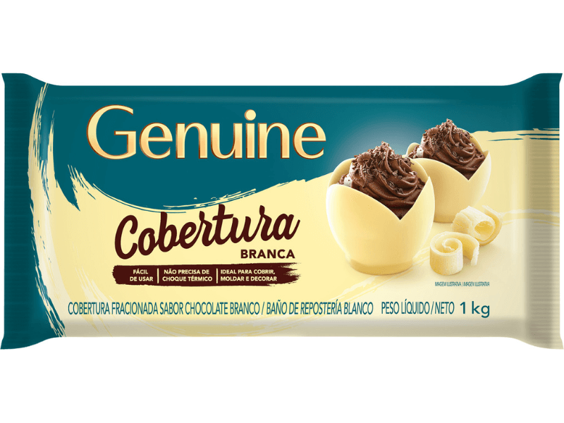Cobertura Genuine Cargill Chocolate Branco 1kg - Maria Chocolate - Produtos  e Utensílios para Confeitaria. Chocolates Nacionais e Importados, Formas,  Embalagens. Balões Decorados.
