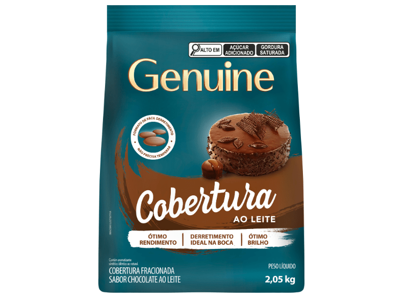 Cobertura Genuine Cargill Moedas Chocolate ao Leite 2,05kg 