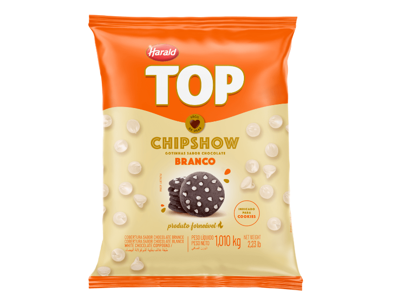 Cobertura Harald Top Gotas Chipshow Chocolate Branco 1,010kg