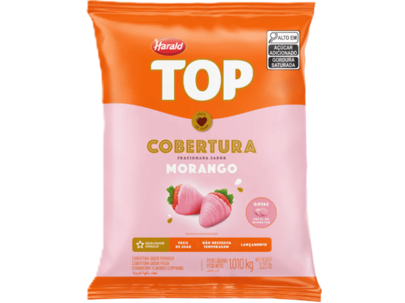 Cobertura Harald Top Gotas Morango 1,010kg