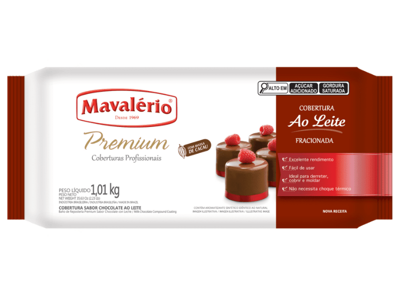 Cobertura Mavalério Premium Chocolate ao Leite 1,01kg