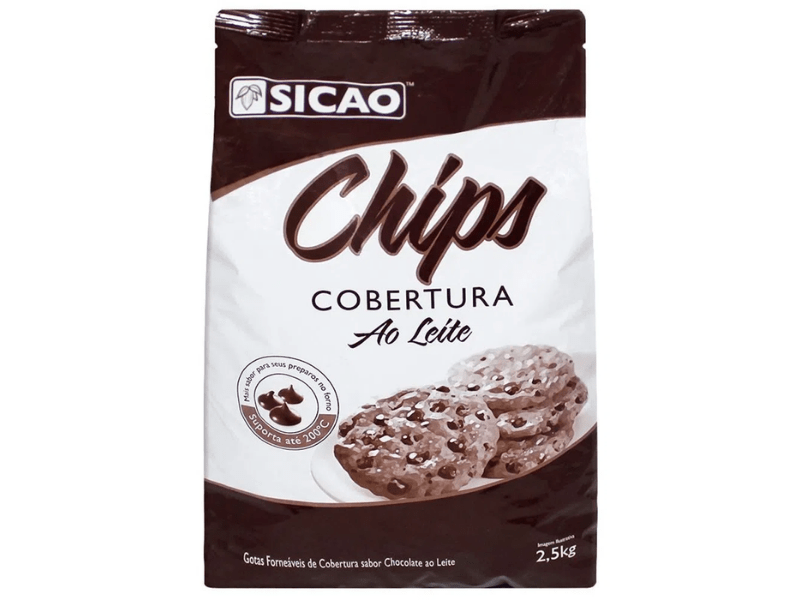 Cobertura Sicao Chips Chocolate ao Leite 2,5kg
