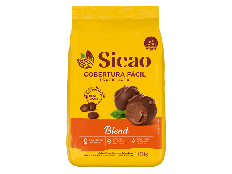 Cobertura Sicao Fácil Gotas Chocolate Blend 1,01kg