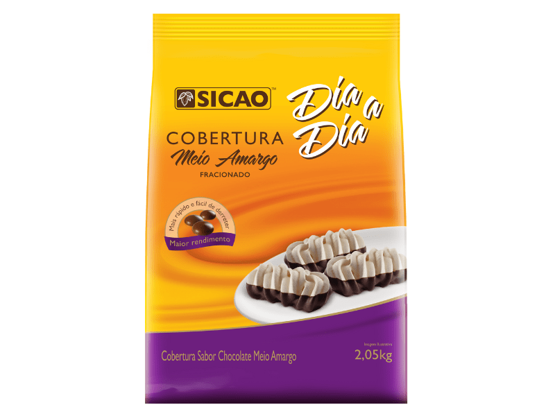 Cobertura Sicao Dia a Dia Gotas Chocolate Meio Amargo 2,05kg