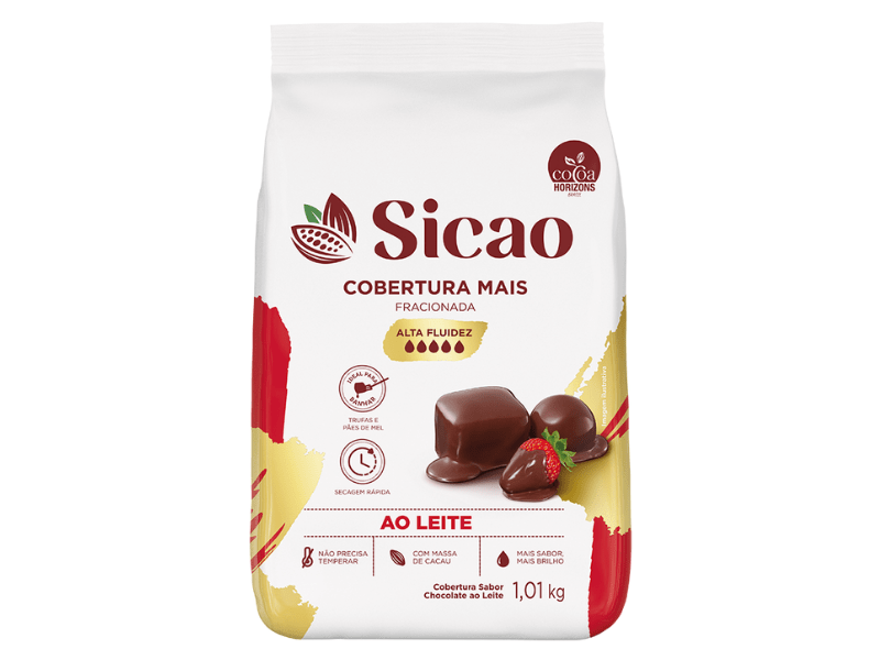 Cobertura Sicao Mais Gotas Alta Fluidez Chocolate ao Leite 1,01kg