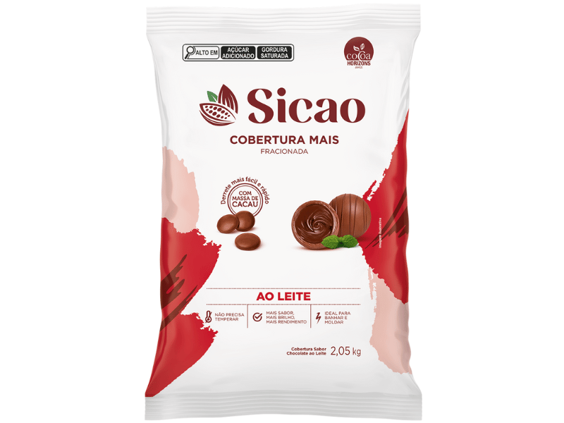 Cobertura Sicao Mais Gotas Chocolate ao Leite 2,05kg