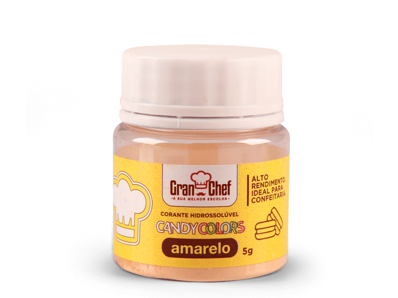Corante Em Pó Hidro Amarelo-Candy Colors 5g-Gran Chef