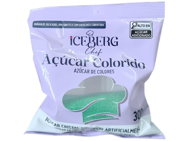 Açúcar Colorido Verde 300g - Iceberg
