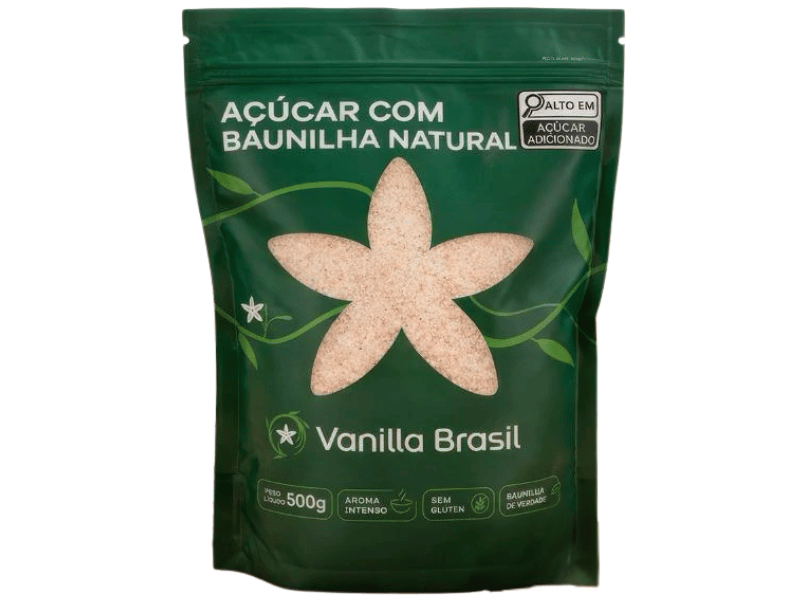 Açúcar de Baunilha Natural 500g - Vanilla Brasil