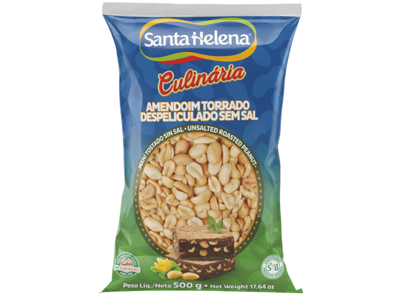 Amendoim Torrado e Despeliculado s/ Sal 500g - Santa Helena