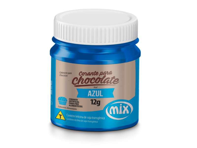 Corante Gel para Chocolate Azul 12g - Mix