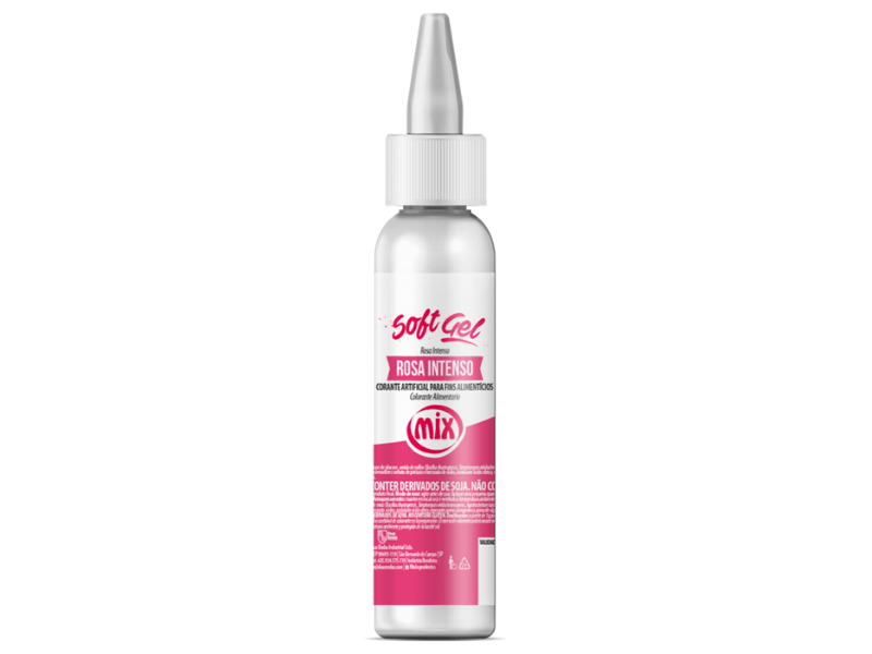 Corante Soft Gel Rosa Intenso 25g - Mix