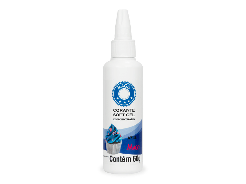 Corante Soft Gel Azul 60 ml - Mago 