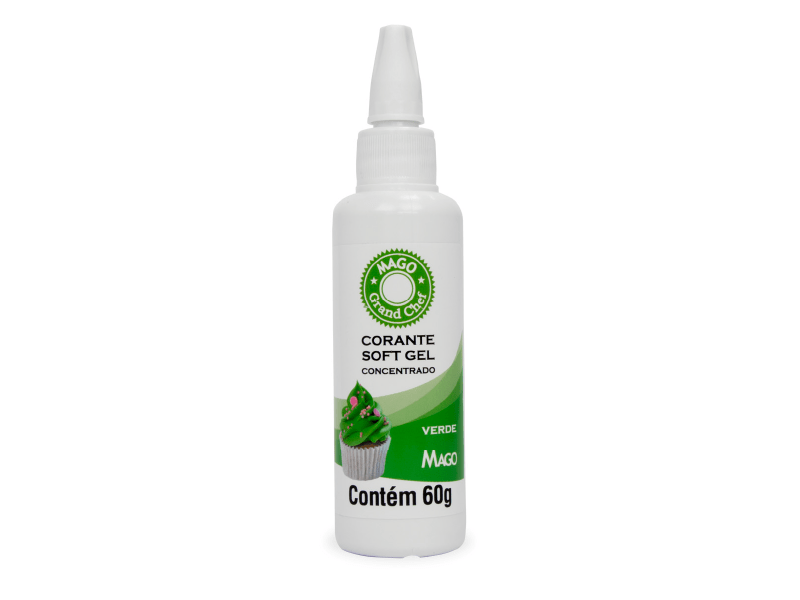 Corante Soft Gel Verde 60 ml - Mago 