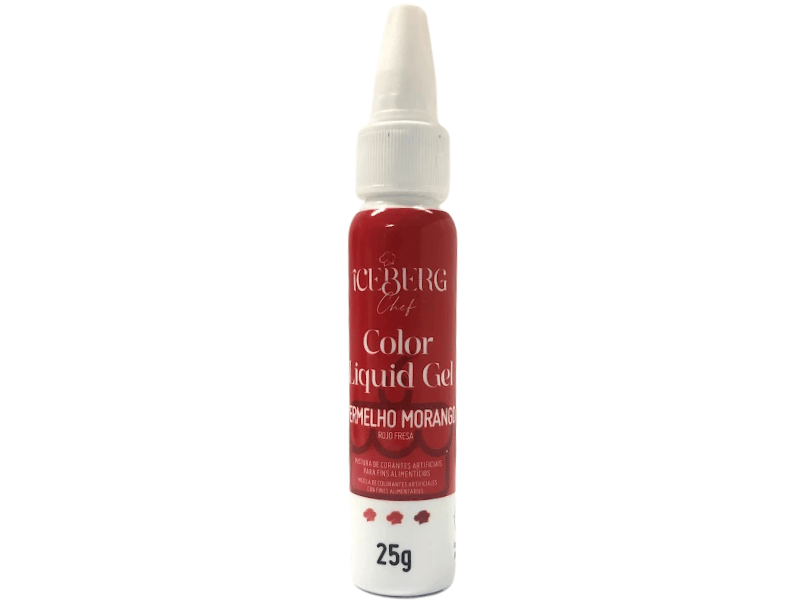 Anilina Liquigel Vermelho Morango 25g – Iceberg