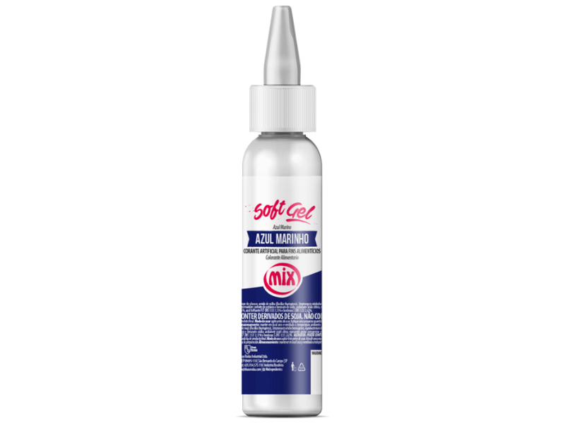 Corante Soft Gel Azul Marinho 25g - Mix