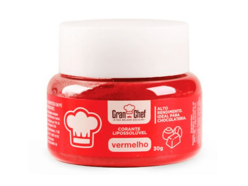 Corante Pó Lipossolúvel Vermelho 30g - Gran Chef