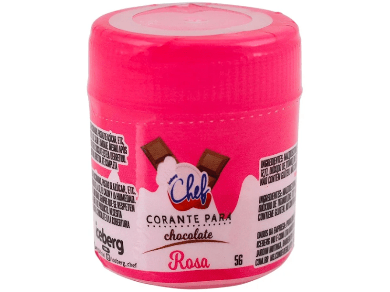 Corante em Pó para Chocolate Rosa 5g - Iceberg