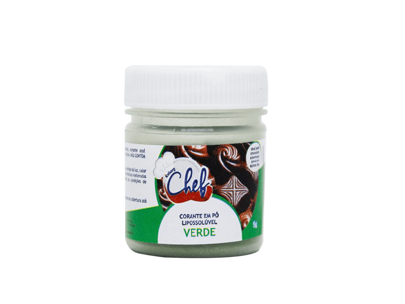 Corante em Pó Lipossolúvel Verde 5g – Iceberg