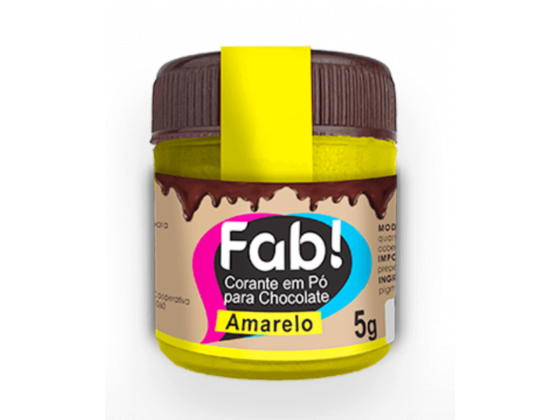 Corante em Pó para Chocolate Amarelo - Fab!