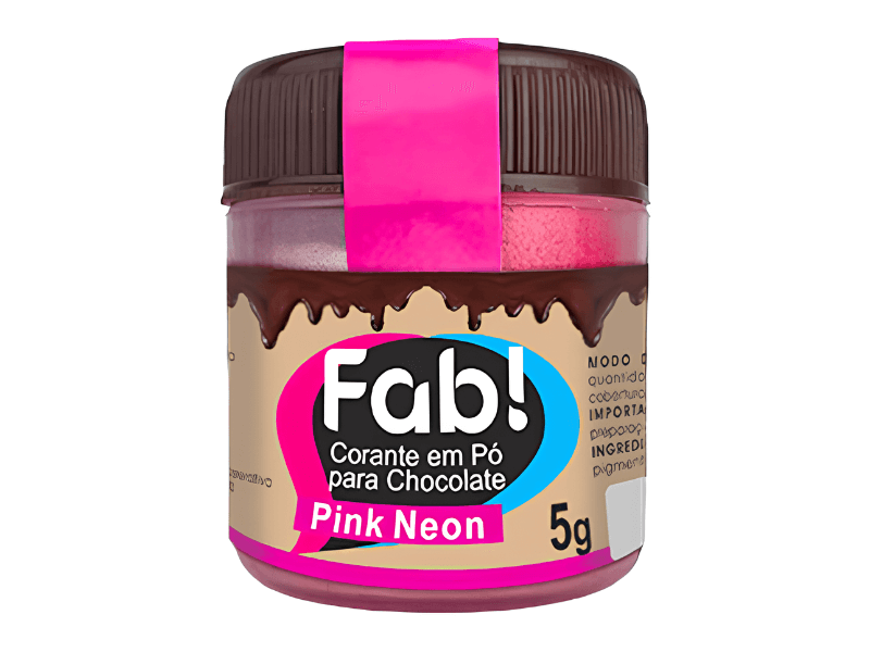 Corante em Pó para Chocolate Pink Neon - Fab!