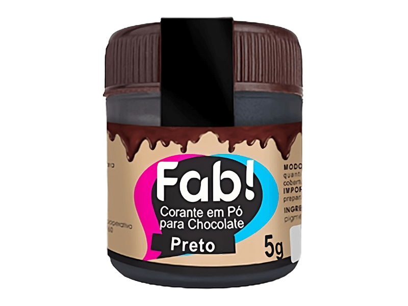 Corante em Pó para Chocolate Preto - Fab!