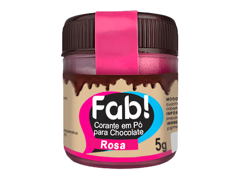 Corante em Pó para Chocolate Rosa - Fab!
