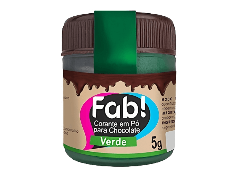 Corante em Pó para Chocolate Verde - Fab!