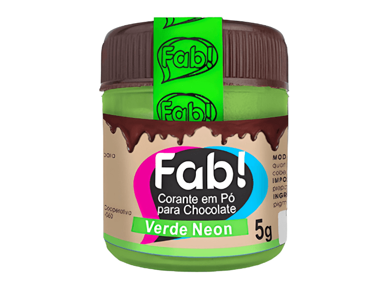 Corante em Pó para Chocolate Verde Neon - Fab!