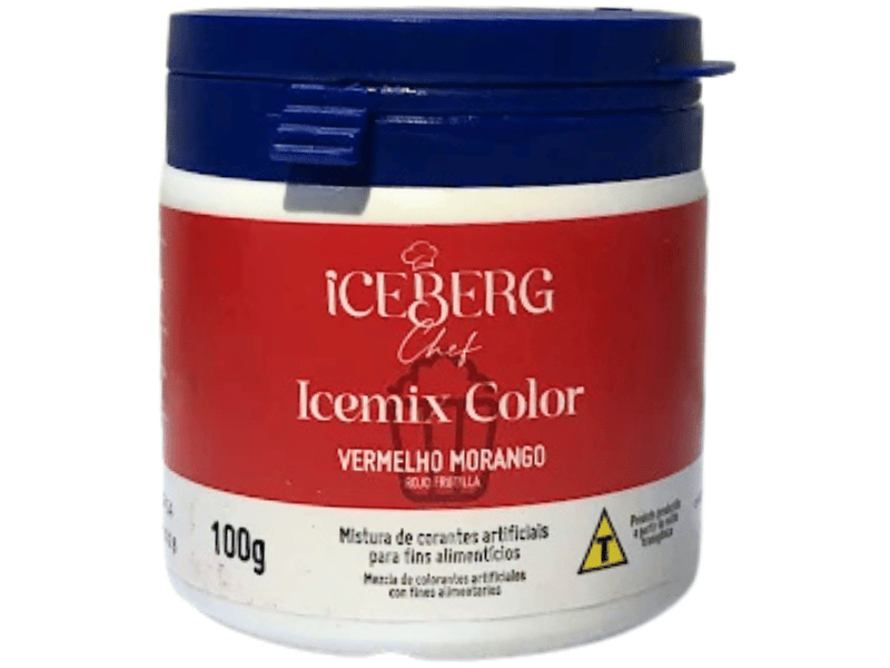Corante em Pó Vermelho Morango 100g – Iceberg