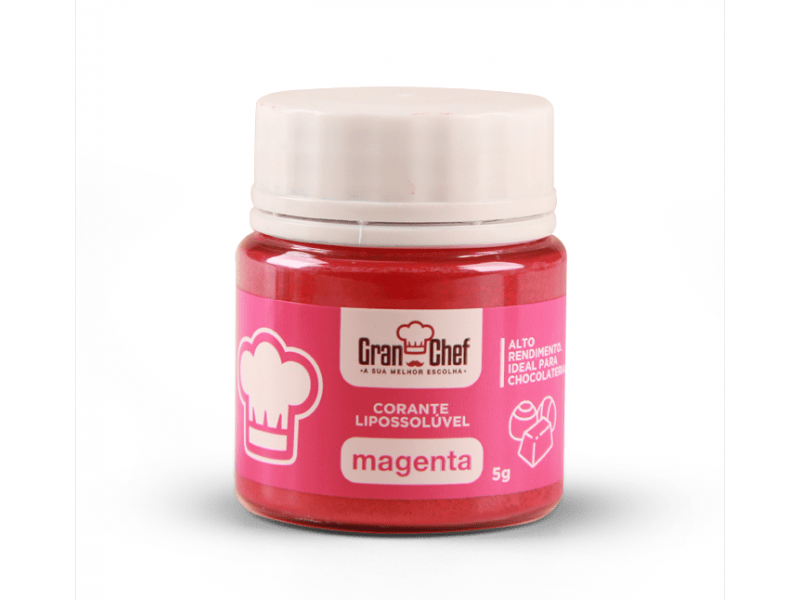 Corante Pó Lipossolúvel Magenta 5g - Gran Chef