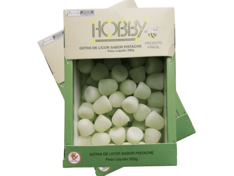 Bala Licor Hobby Pistache 200g - Hobby Doces