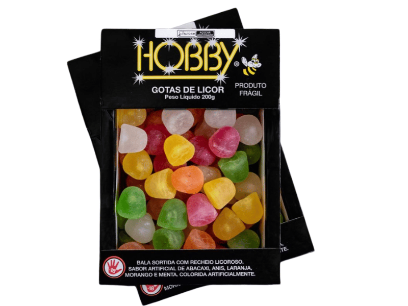 Bala Licor Hobby Sortidos 200g - Hobby Doces