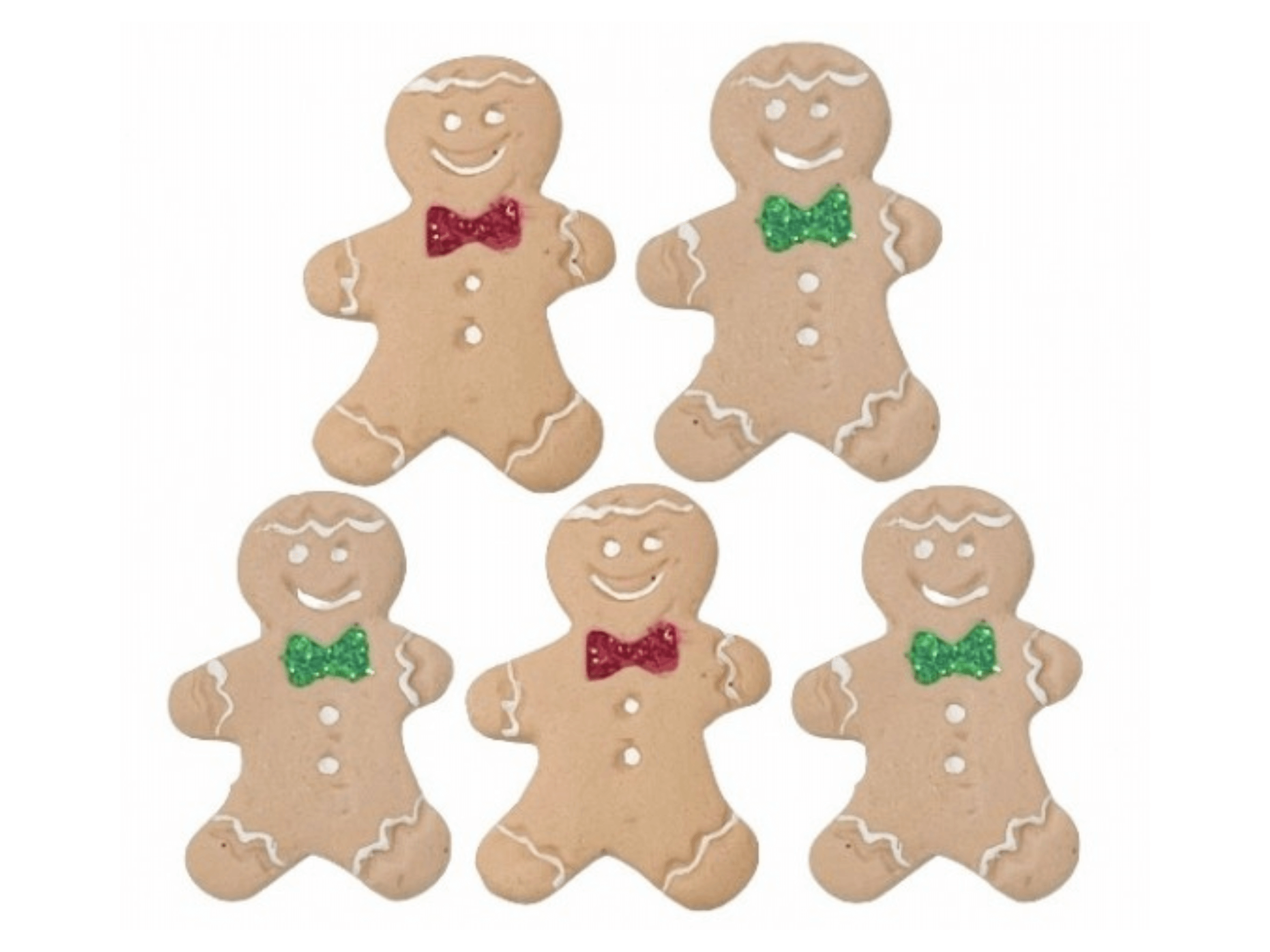 Biscuit Comestível Natal Boneco Biscoito c/ 5 peças - Jady Confeitos