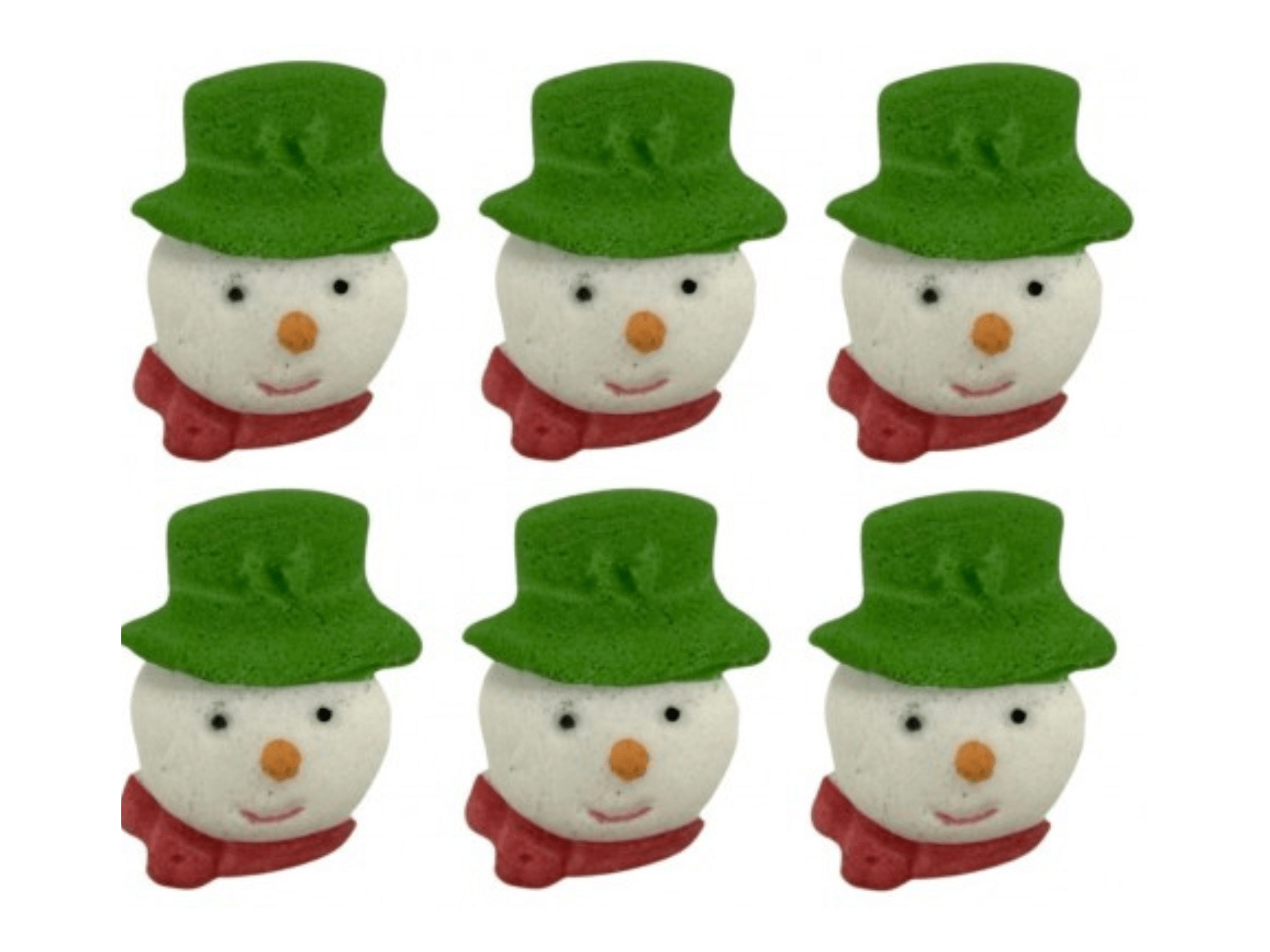 Biscuit Comestível Natal Boneco de Neve c/ 6 peças - Jady Confeitos