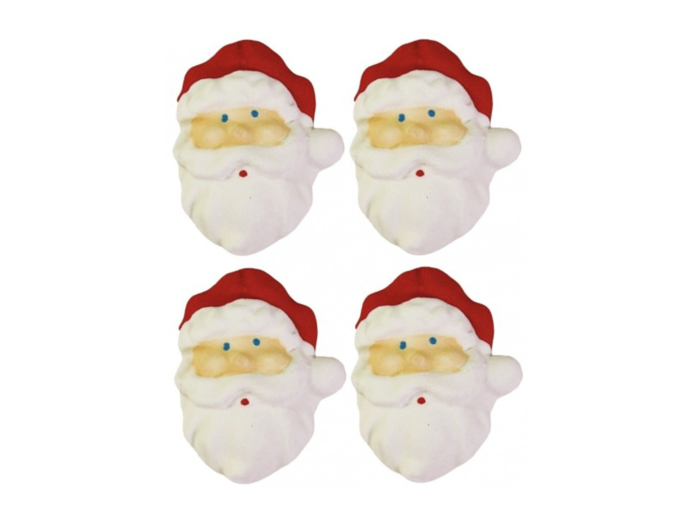 Biscuit Comestível Natal Papai Noel c/ 4 peças - Jady Confeitos