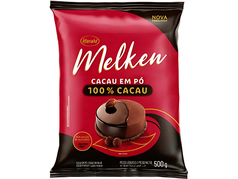 Cacau em Pó Harald Melken 100% 500g